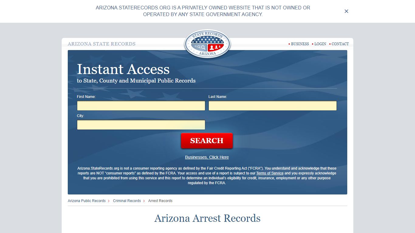 Arizona Arrest Records | StateRecords.org